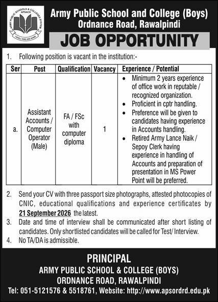 APS Rawalpindi Jobs