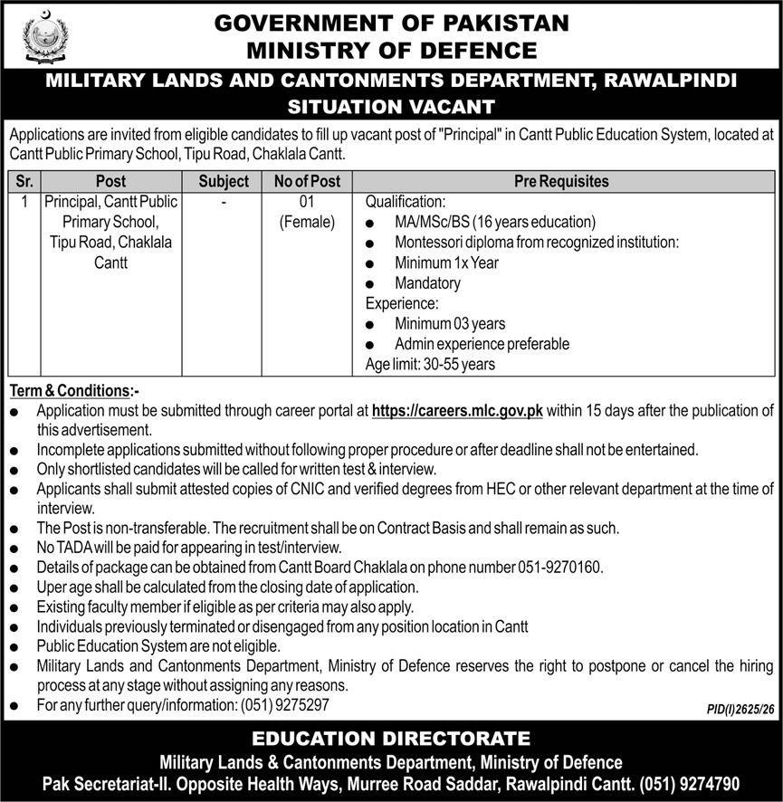 MLC Principal Jobs