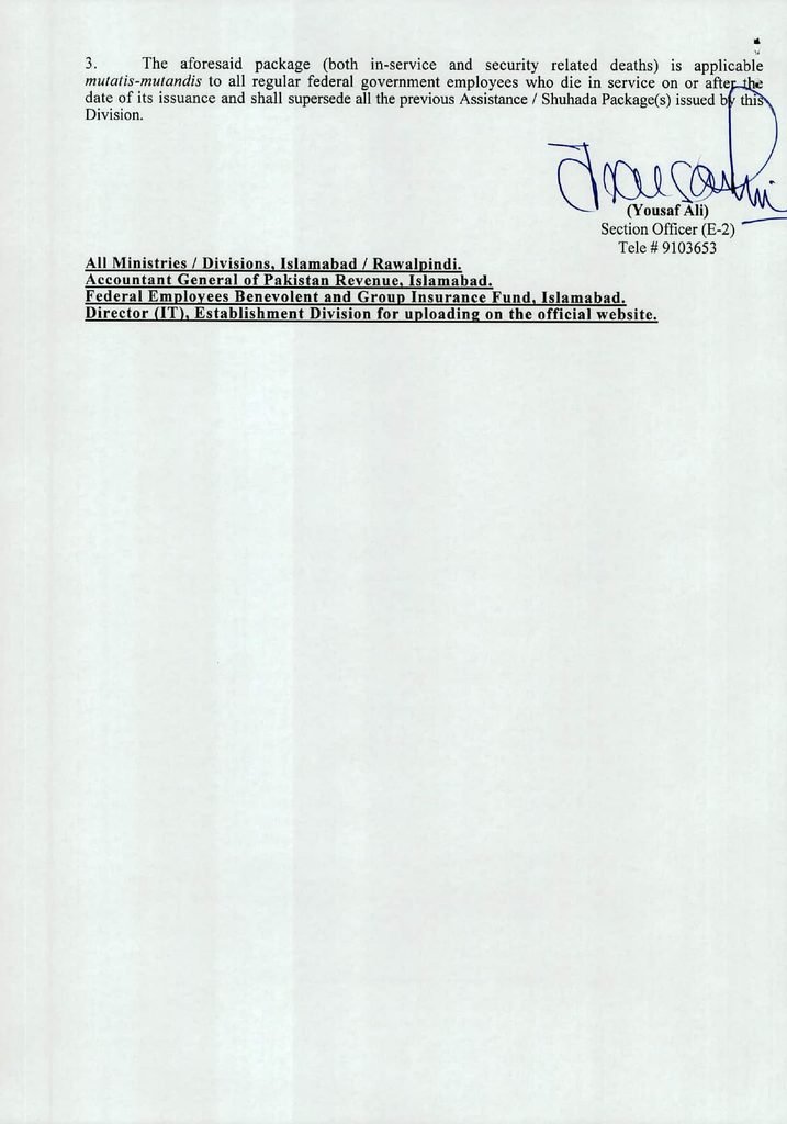 Notification for Federal Employees' Families