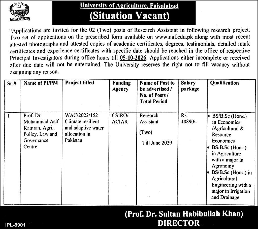 UAF Research Assistant Jobs