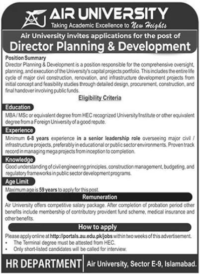 Air University Director Planning Jobs