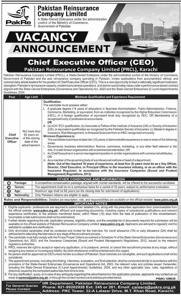 PRCL CEO Jobs