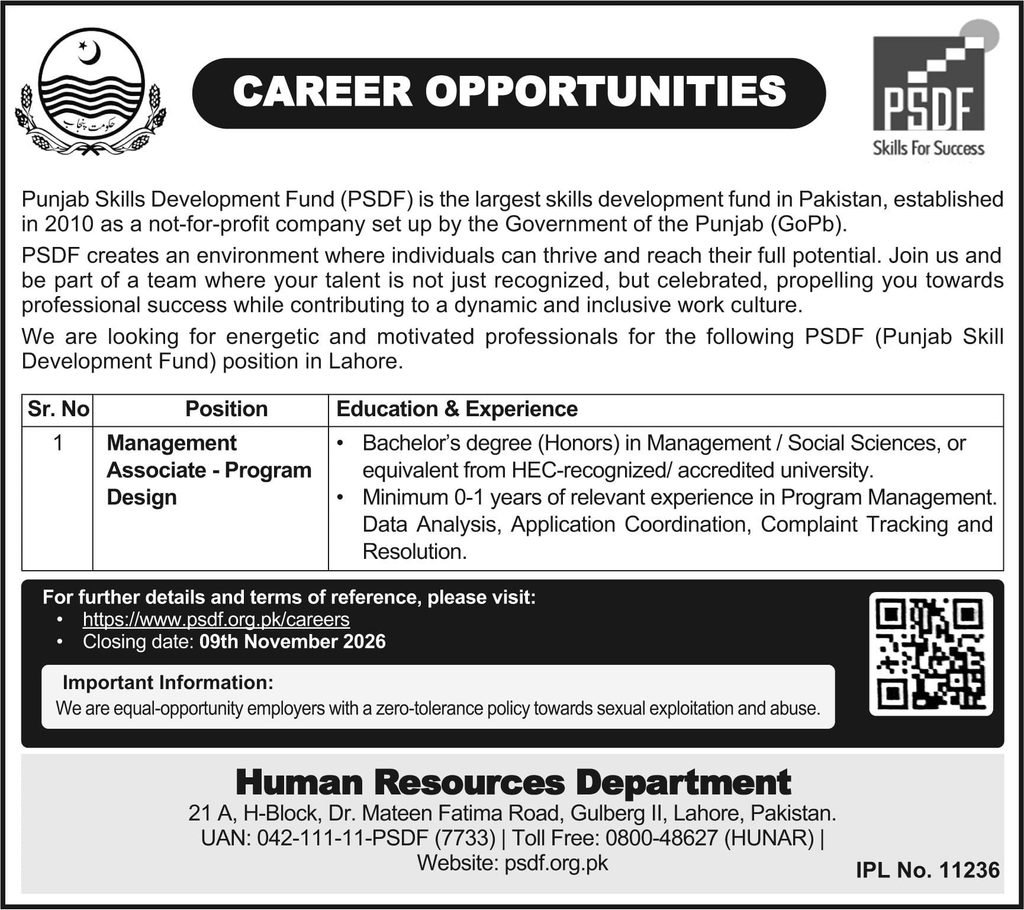 PSDF Management Associate Jobs