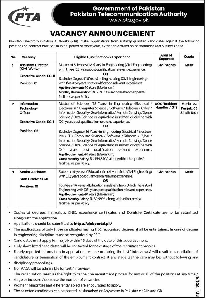 PTA Engineering & IT Jobs