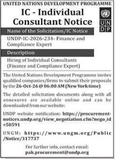UNDP Finance and Compliance Expert